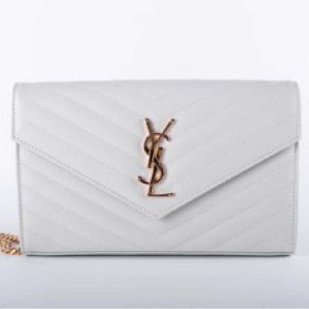 Yves Saint Laurent White Quilted Women's Bag